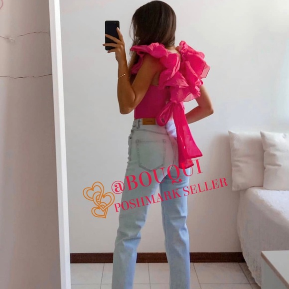 BLOGGERS FAV ZARA ORGANZA SLEEVES KNIT TOP - Picture 7 of 11